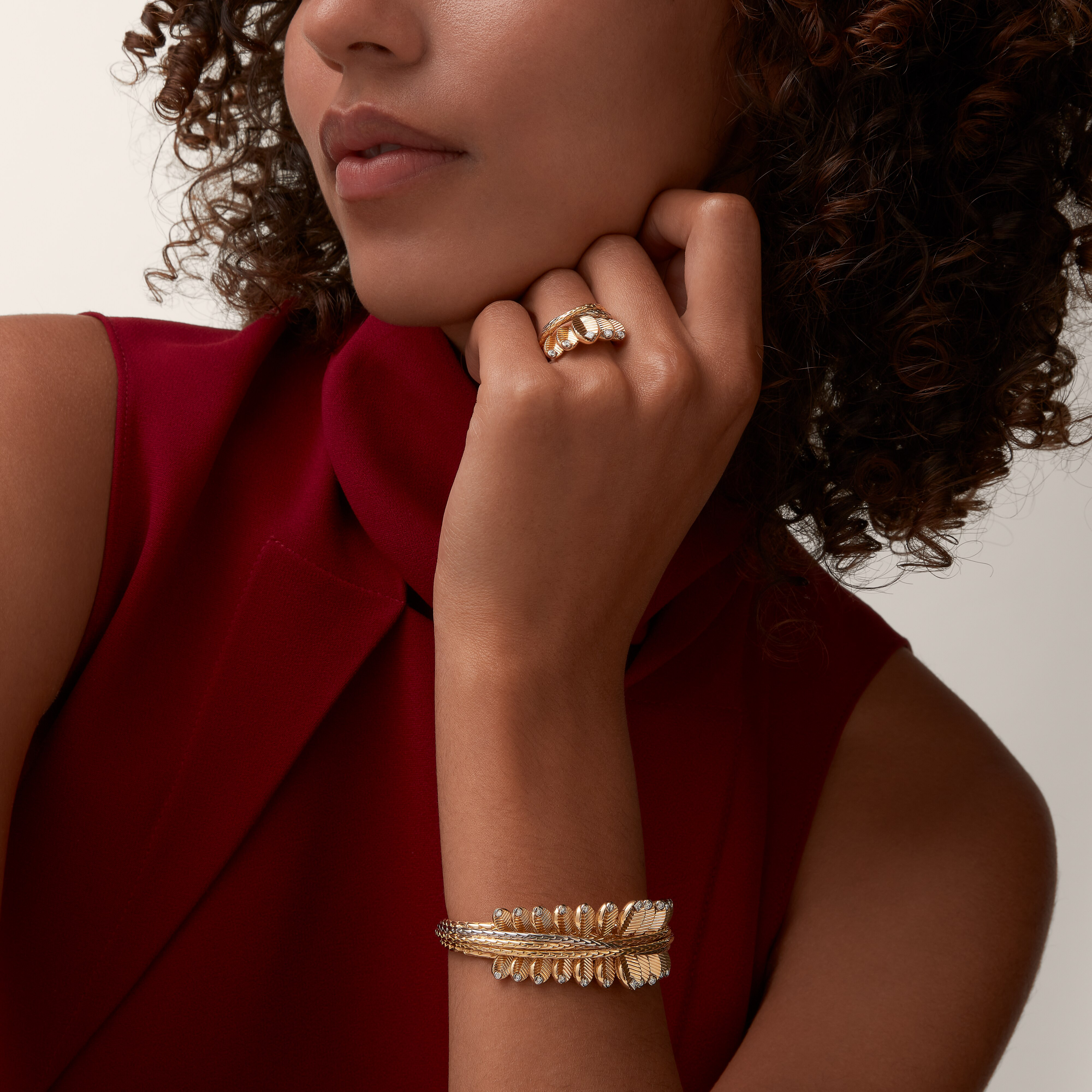 Grain de Caf&eacute; bracelet, diamonds, image 3