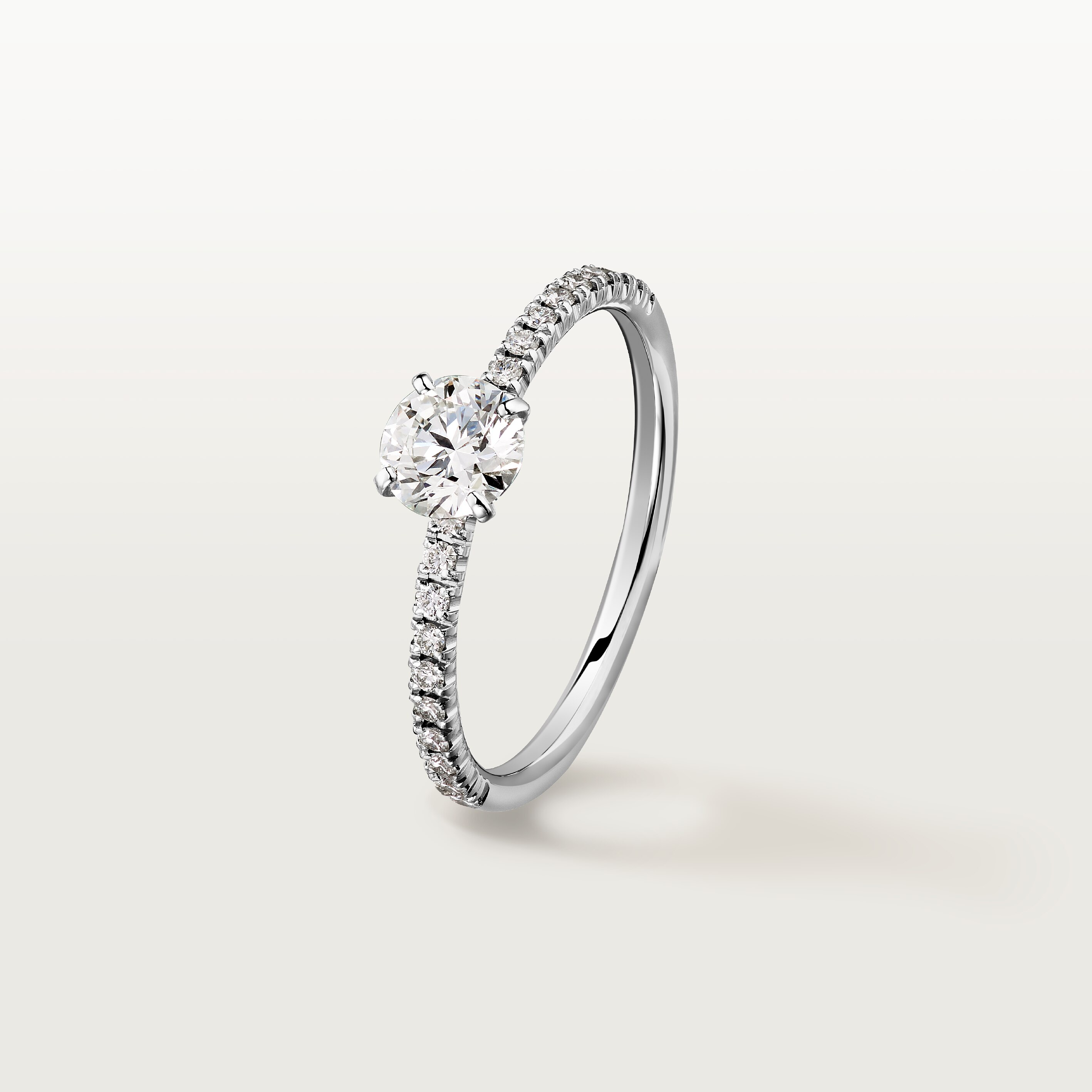 Etincelle de Cartier solitaire, brilliant-cut diamond, paved 