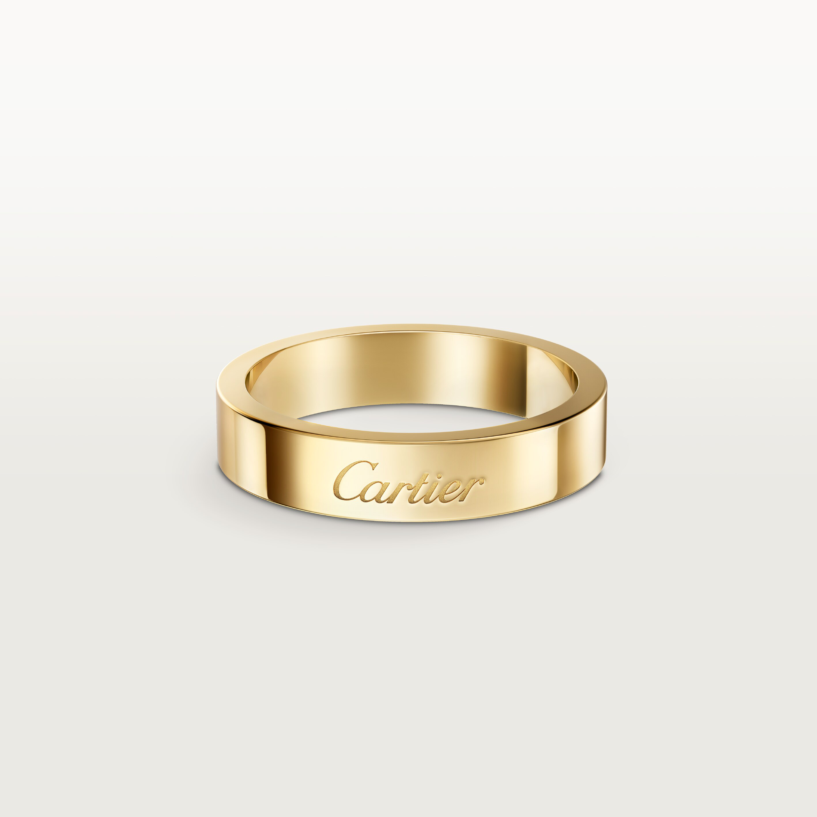 C de Cartier wedding band, 4 mm width