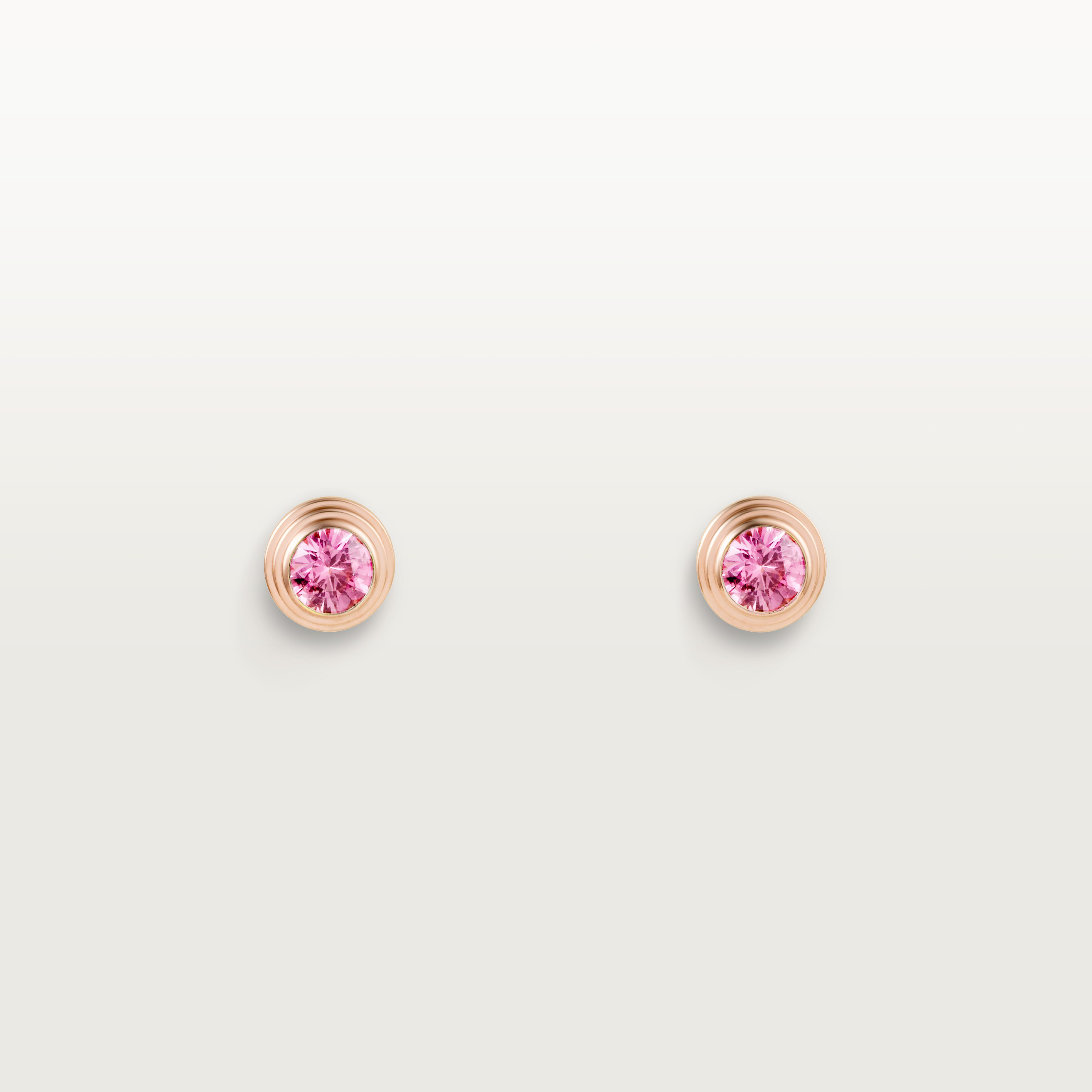 Cartier d'Amour stud earrings, 2 pink sapphires 