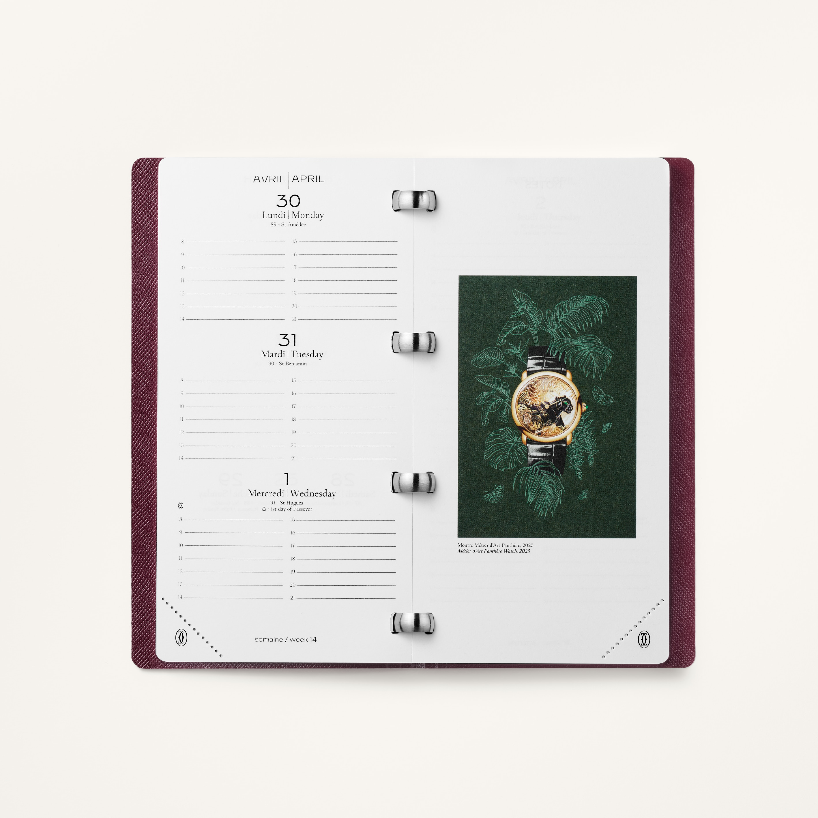 Cartier planner refill, paper