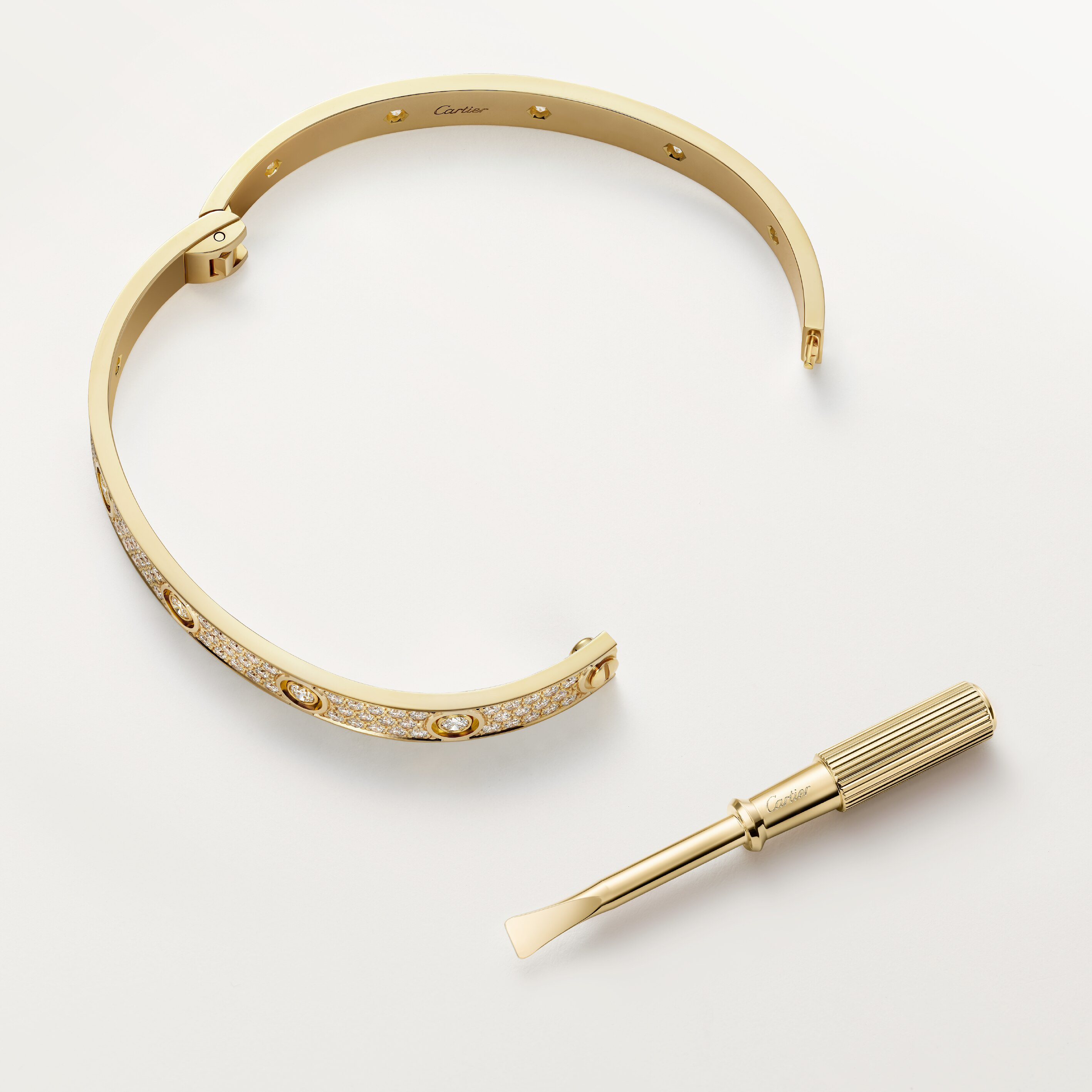 #LOVE# bracelet, classic model, paved, 10 diamonds, image 6