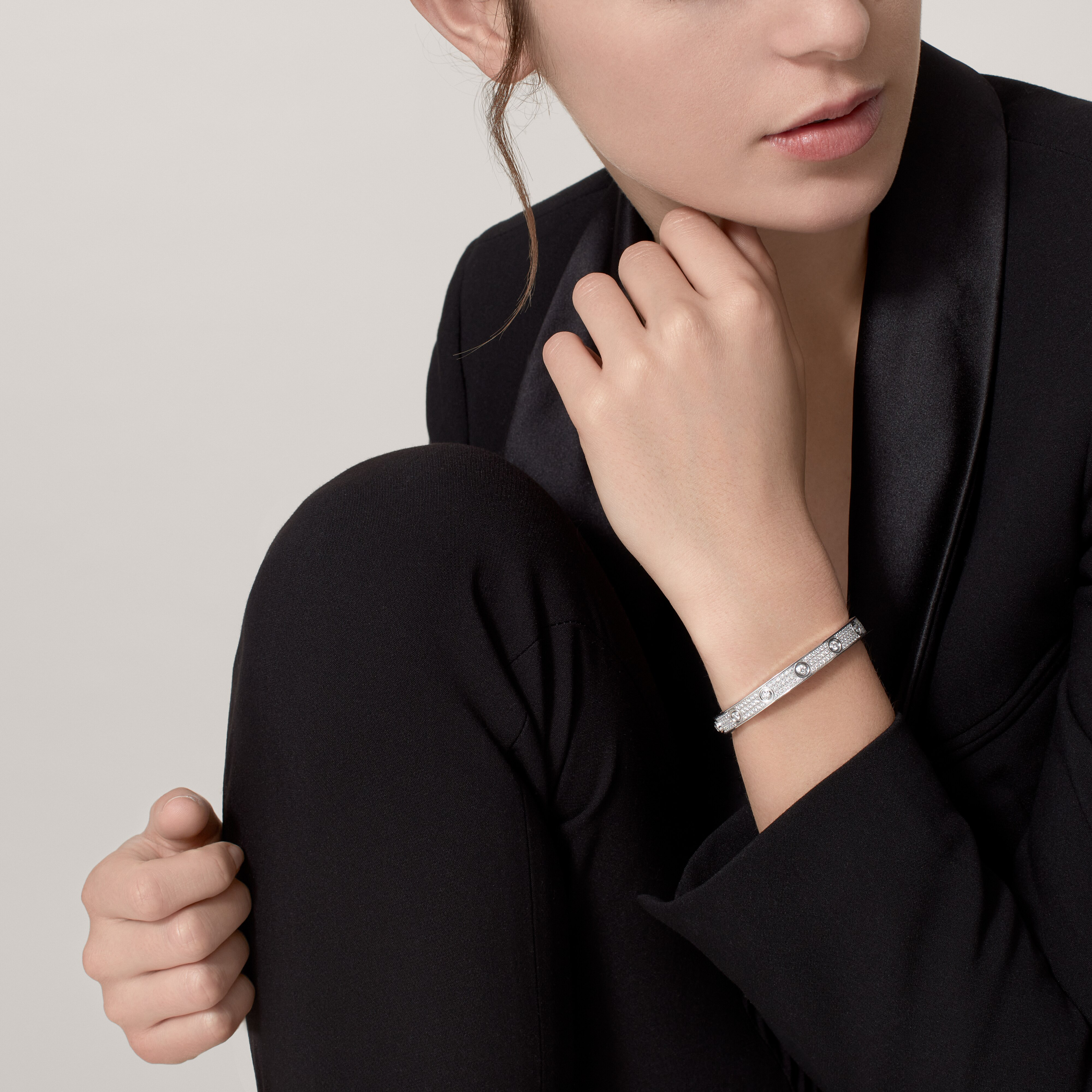 #LOVE# bracelet, classic model, paved, 12 diamonds