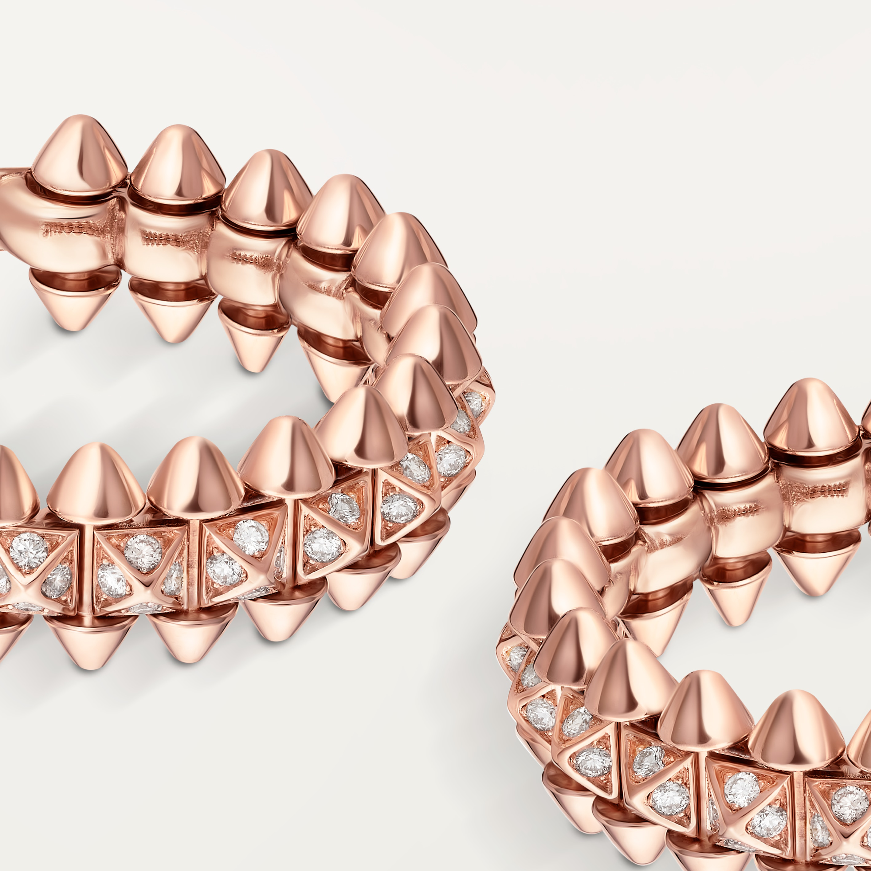 Clash de Cartier hoop earrings, small model, paved, image 7