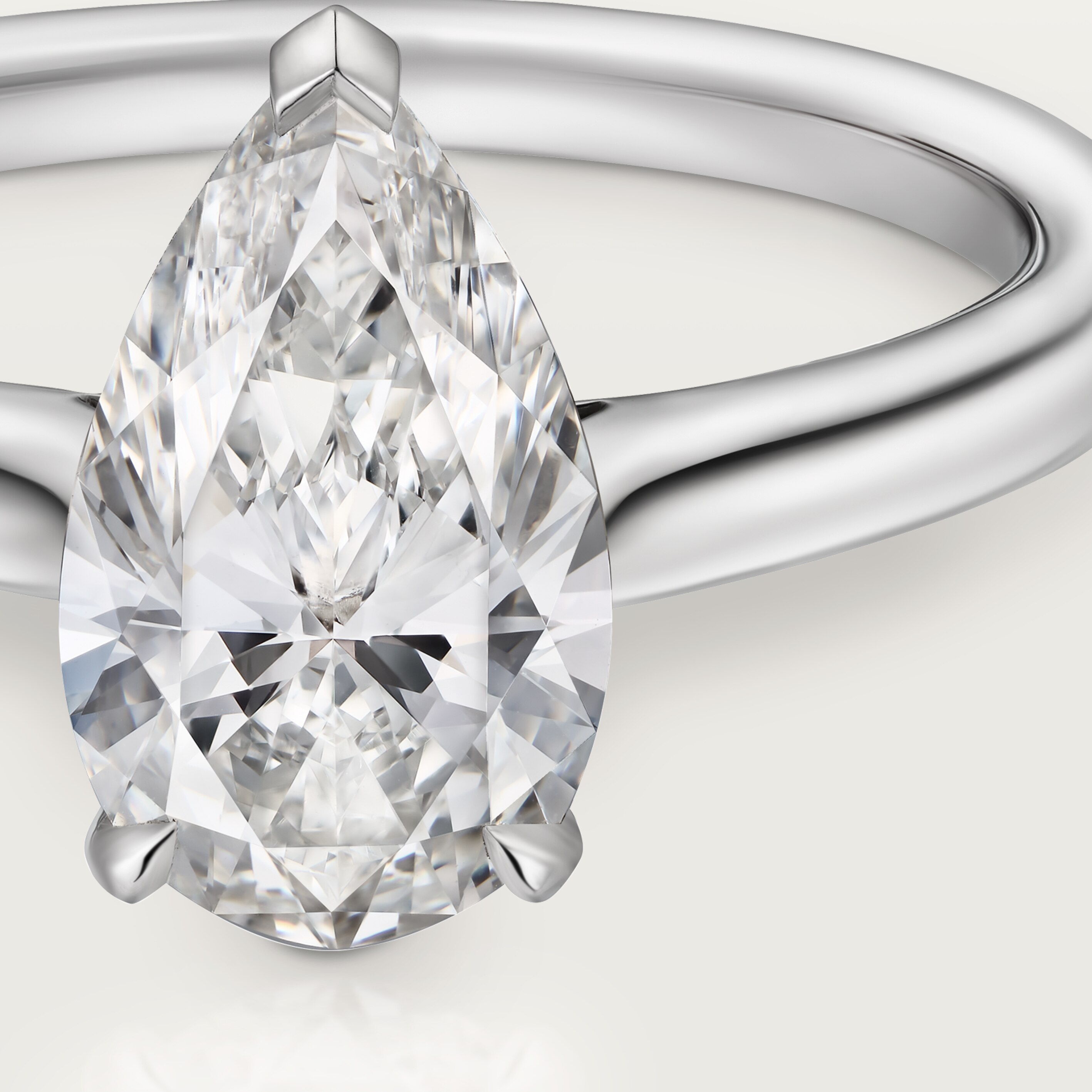 1895 solitaire, pear-shaped diamond, image 7