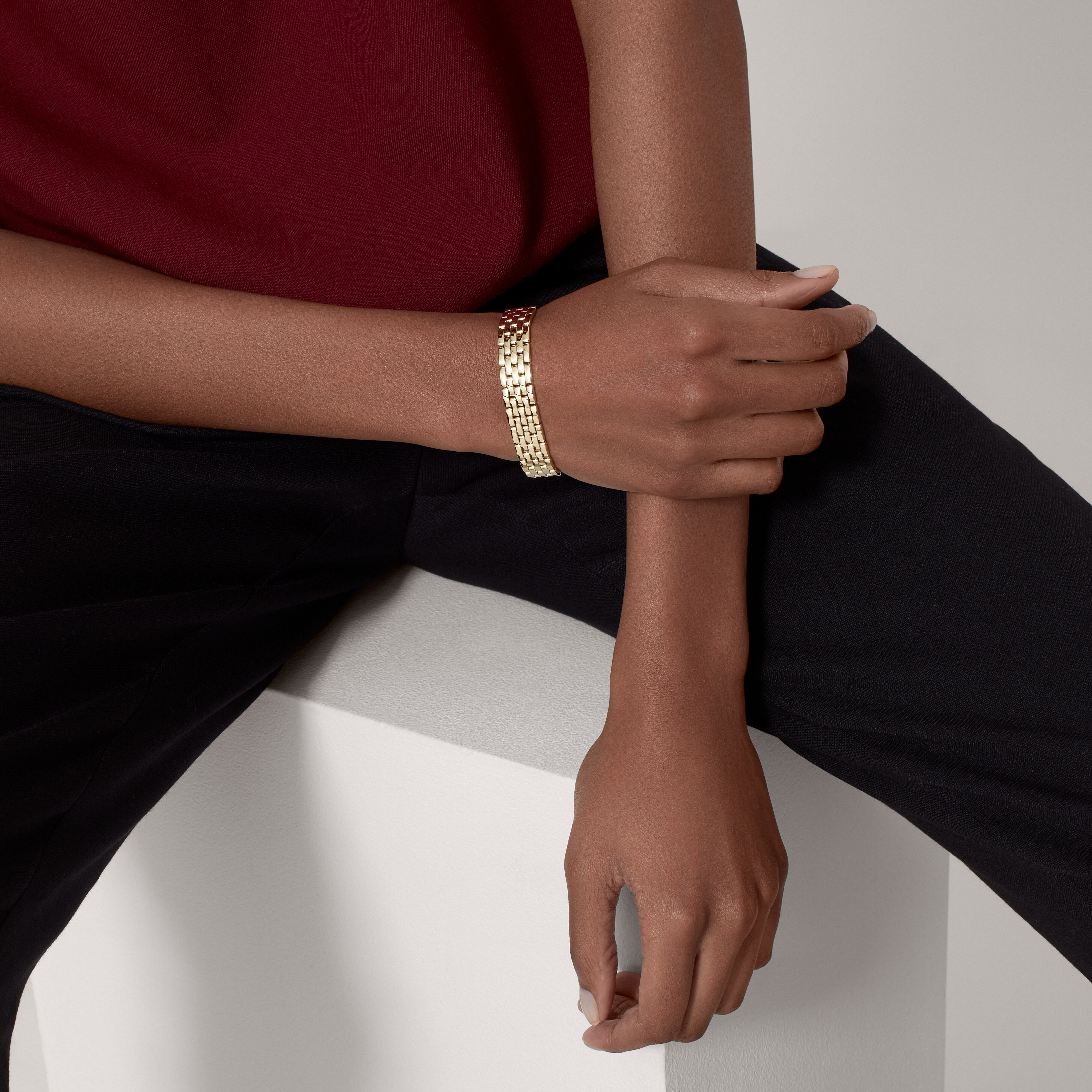 Maillon Panth&egrave;re bracelet, five rows